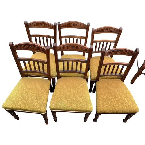 99 - SET OF 6 LATE VICTORIAN MAHOGANY CHAIRS CIRCA 1890-1900