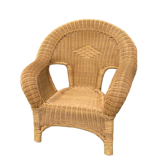 110 - A CHILDS WICKER ARMCHAIR