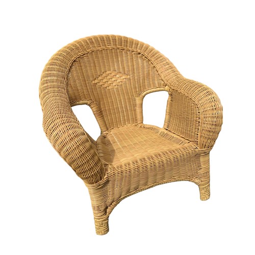 110 - A CHILDS WICKER ARMCHAIR