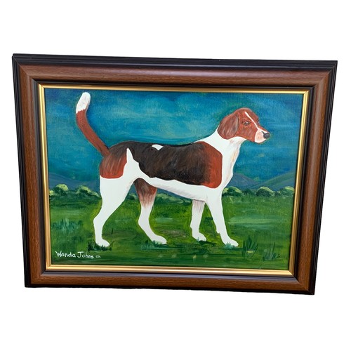 194 - OIL PAINTING OF A BEGAL SIGNED WANDA JOHNS 06