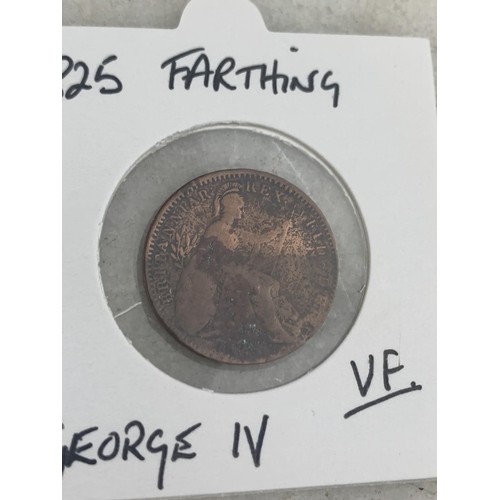 211 - A 1903 AND A GEORGE IV 1825 FARTHINGS