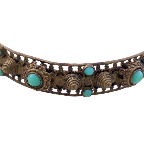 212 - A VINTAGE TURQUOISE BANGLE