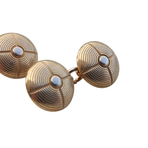 232 - A PAIR OF HEVY GOLDPLATED CUFFLINKS