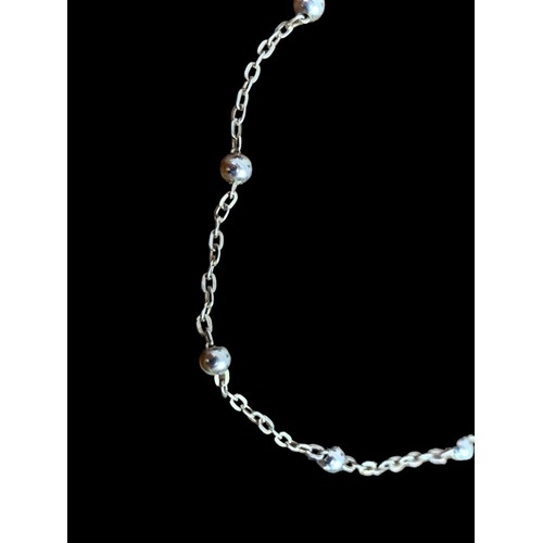 280 - A SILVER BALL DESIGN BRACELET