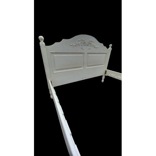 329 - WHITE 5FT BED FRAME