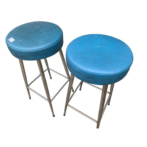 38 - A PAIR OF RETRO STOOLS