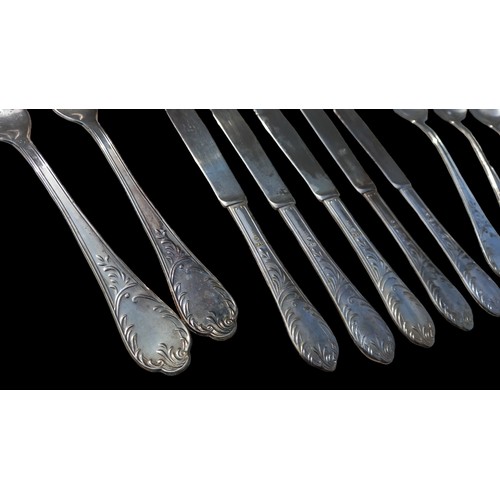 358 - 800 ITALIAN SILVER CUTLERY 480GRAMS