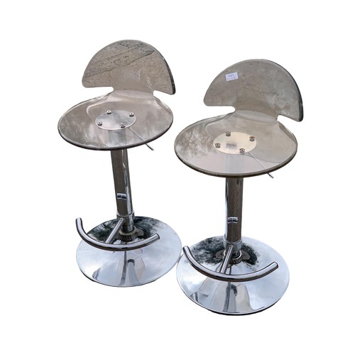 20A - A PAIR OF PERSPECT BAR STOOLS