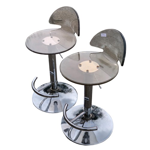 20A - A PAIR OF PERSPECT BAR STOOLS