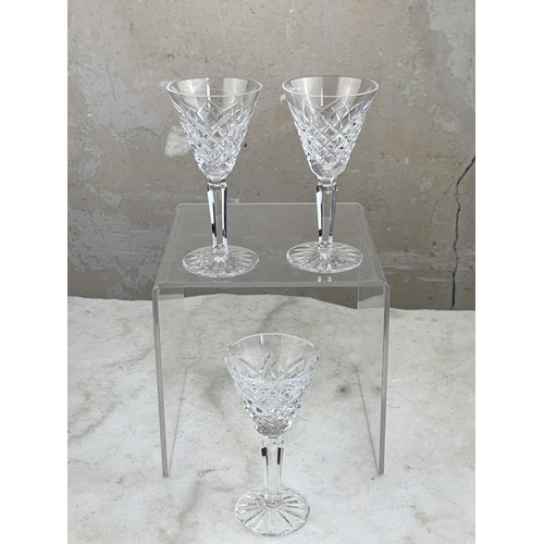 904 - A LOT OF 3 WATERFORD CRYSTAL LIQUEUR GLASS