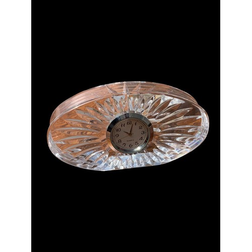 3 TYRONE CRYSTAL CLOCKS AND 1 WATERFORD