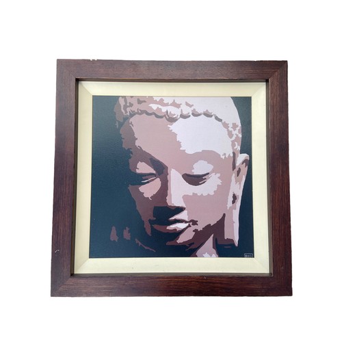 8 - FRAMED BUDDA PRINT
