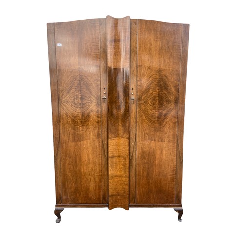 9 - A FLAME MAHOGANY DOUBLE ROBE