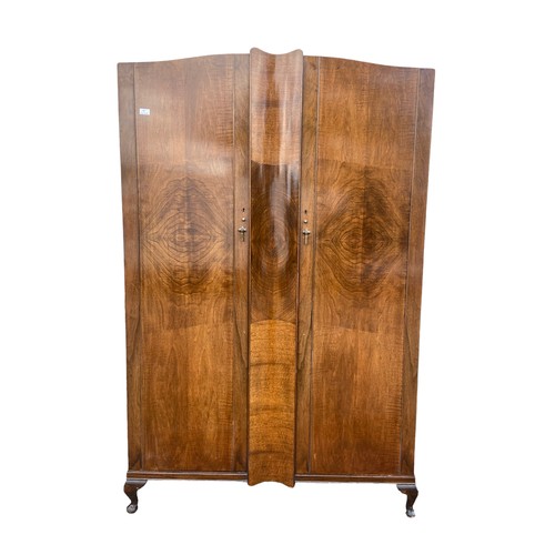 9 - A FLAME MAHOGANY DOUBLE ROBE