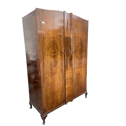 9 - A FLAME MAHOGANY DOUBLE ROBE