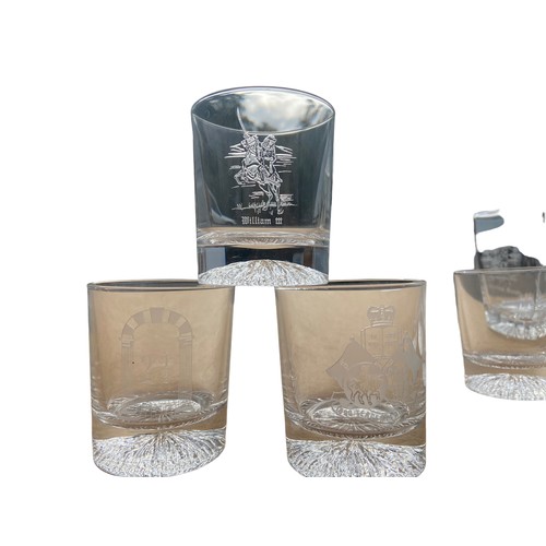 9 - TRI-CENTENARY 1690-1990 DECANTER AND 4 GLASSES