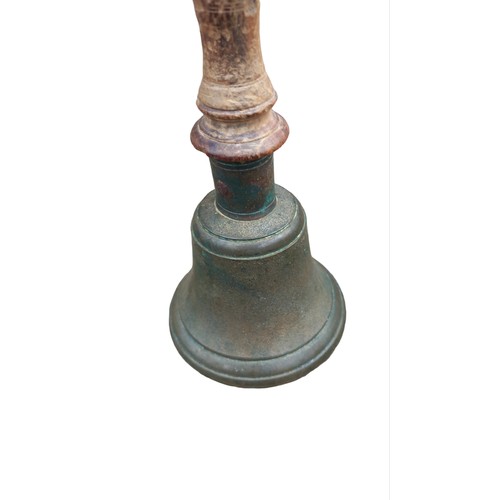 15 - OLD BRASS SCHOOL BELL 6