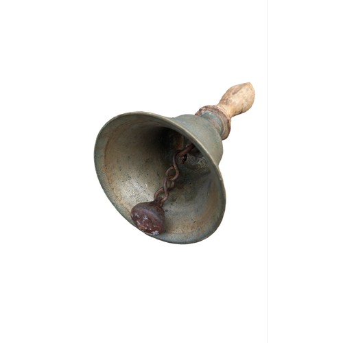 15 - OLD BRASS SCHOOL BELL 6