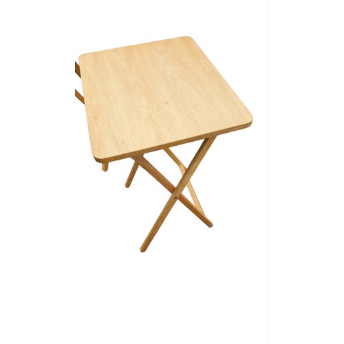 17 - PAIR OF BEECH FOLDING TABLES