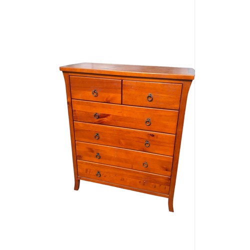 137 - A DARK STAINED 2/4 CHEST DRAWERS