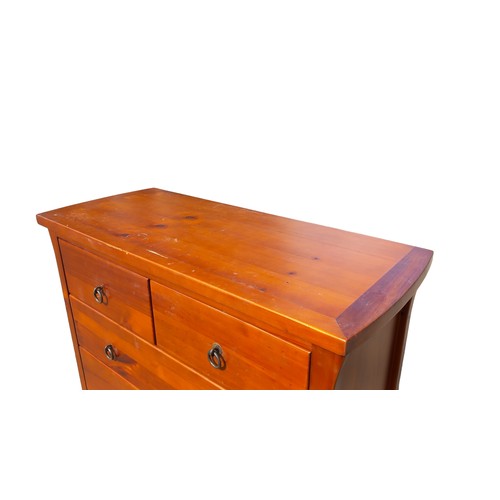 137 - A DARK STAINED 2/4 CHEST DRAWERS