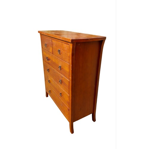 137 - A DARK STAINED 2/4 CHEST DRAWERS