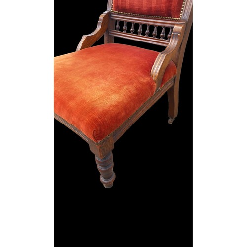 40 - A VICTORIAN NURSING CHAIR