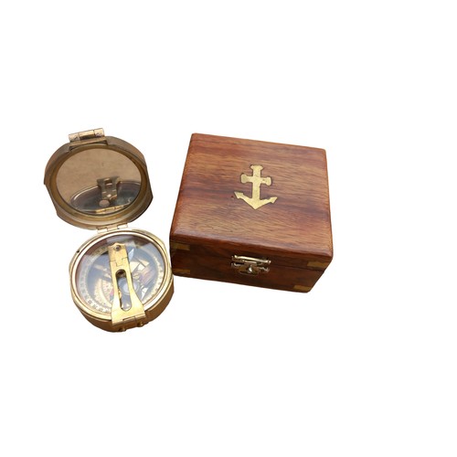 45 - A BRASS COMPASS