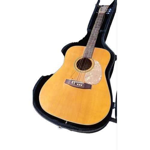 160 - A CASED HYUNDAI ACOUSTIC GUITAR