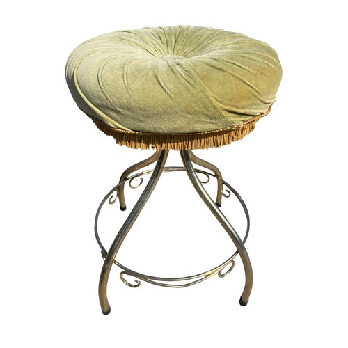 68 - A BRASS BASED RETRO  STOOL