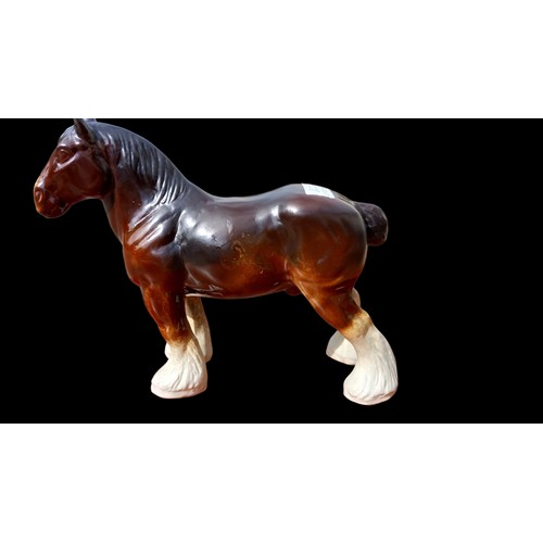 81 - A VINTAGE MELBA WARE SHIRE HORSE