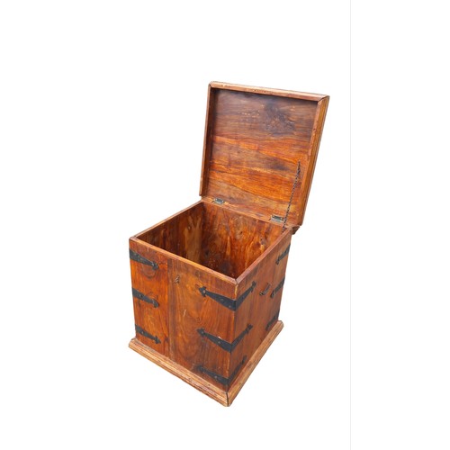 177 - A MEXICAN PINE STORAGE TRUNK