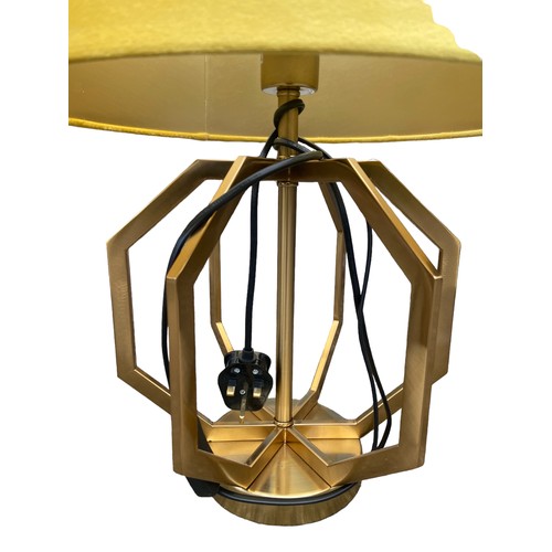 117 - A NEW DESIGNER STYLE GILT TABLE LAMP AND SHADE