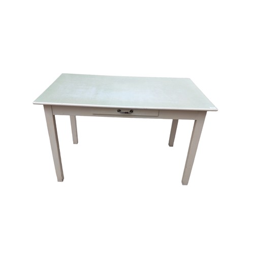 126 - A RETRO (VINTAGE) FORMICA TOPPED 1 DRAWERED TABLE