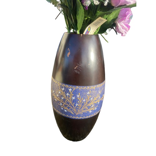 13 - 4 MIXED VASES WITH FLOWERS