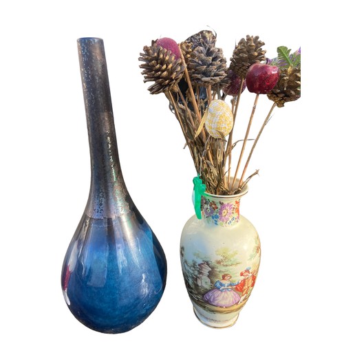 13 - 4 MIXED VASES WITH FLOWERS