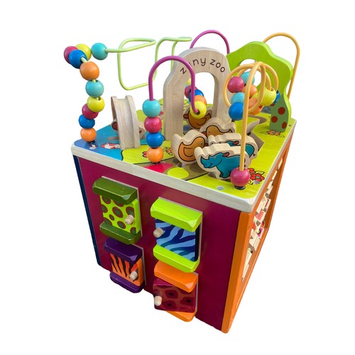 16 - A ZANY ZOO WOODEN CHILDS ACTIVITY BLOCK