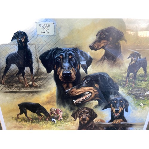 28 - A LIMITEDS EDITION No670/850 SIGNED GUARD DOG ON DUTY BY MICK GAUSTONS.E.A 24 x 21