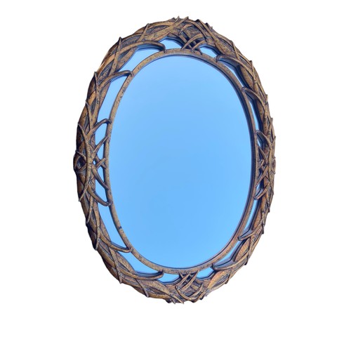 115 - A VERY ORNATE GILT FRAMED MIRROR 39X30