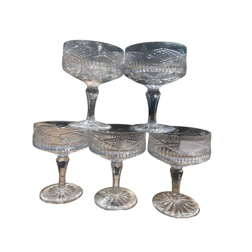 121 - SET OF 5 QUALITY DESSERT GLASSES