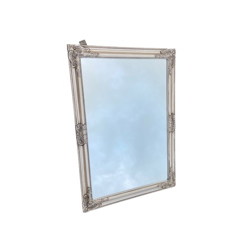 122 - A NEW SILVERED ORNATE MIRROR 72X102cm