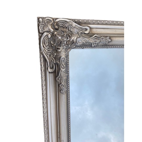 122 - A NEW SILVERED ORNATE MIRROR 72X102cm