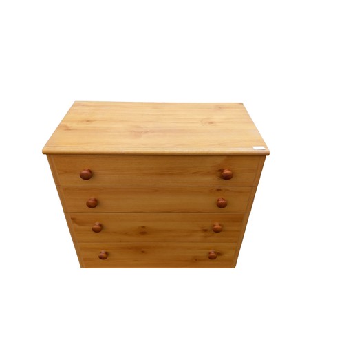 123 - PINE 5 DRAWER CHEST 30 x 16 x 37