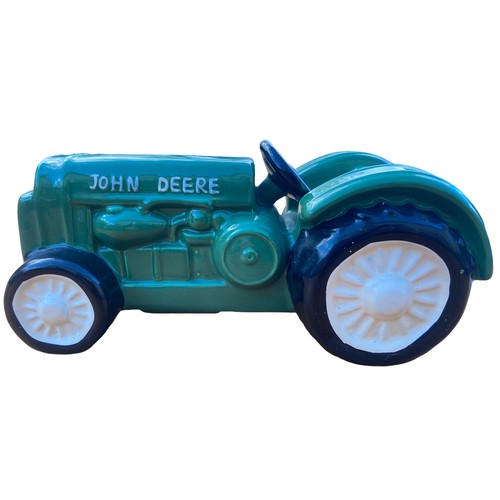 134 - A CERAMIC JOHN DEERE TRACTOR MONEY BOX 9 x 3.5