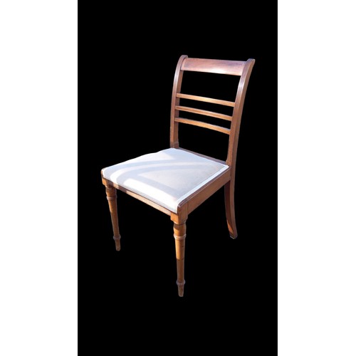 185 - A SET OF 4 ANTIQUE INLAID CHAIRS