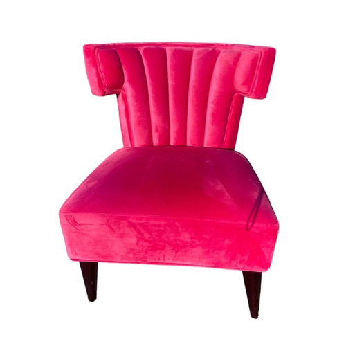 192 - A VELLVET PINK SIDECHAIR