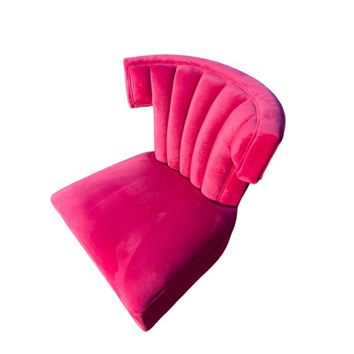 192 - A VELLVET PINK SIDECHAIR