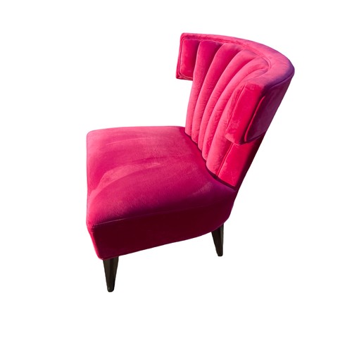 192 - A VELLVET PINK SIDECHAIR