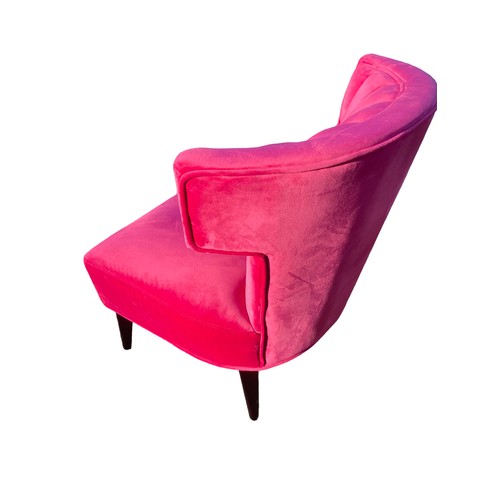 192 - A VELLVET PINK SIDECHAIR