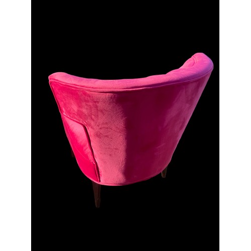 192 - A VELLVET PINK SIDECHAIR